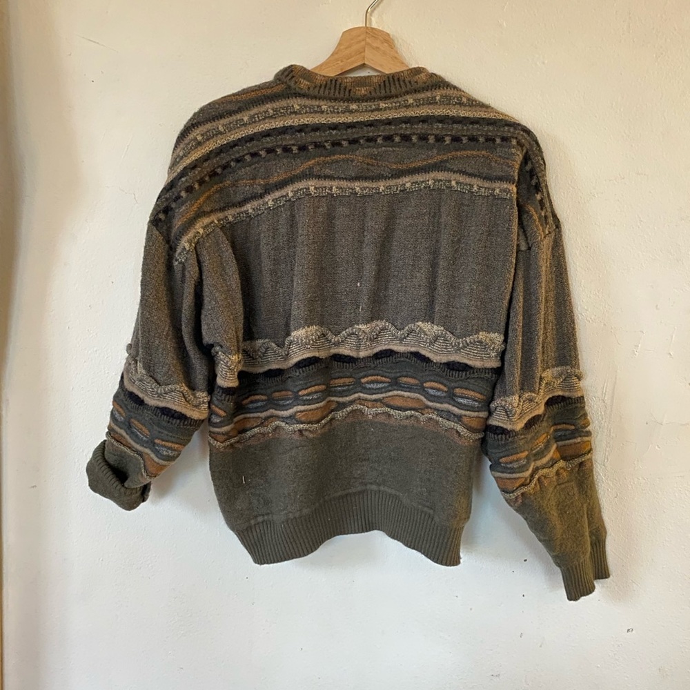 Italian Wool Patchwork Sweater - image 3